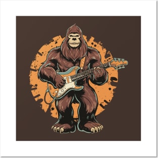 Sasquatch "bigfoot" rock on 2024 Posters and Art